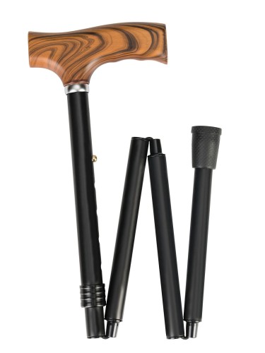 Laska składana metalowa z drewnianym uchwytem Fritz