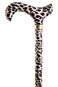 Laska z uchwytem Derby - śnieżny leopard
