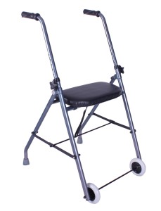 Podpórka dwukołowa aluminiowa z ławką - ALUSTYLE