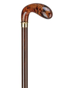 Laska ozdobna z uchwytem imitującym bursztyn - buk