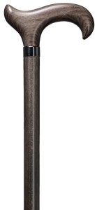 Laska drewniana uchwytem Derby Gastrock -  STABIL - EXTRA LONG - platynowa szarość