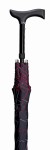 Parasol z funkcją laski Gastrock - STEPBRELLA - czarny w kratę  (84-92 cm)