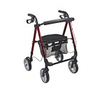 Podpórka rehabilitacyjna aluminiowa 4-kołowa - PRESTIGE - AR-006 - bordo