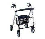 Podpórka rehabilitacyjna aluminiowa 4-kołowa - PRESTIGE - AR-006 - srebrna