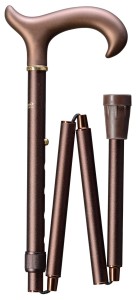 Laska  aluminiowa składana Gastrock - FALSTOCK - brązowa struktura